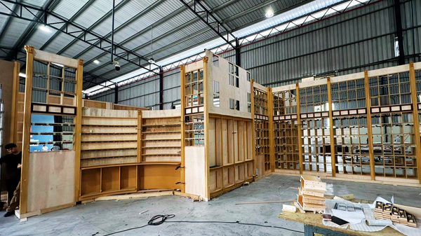 James King Group retail display furniture under construction